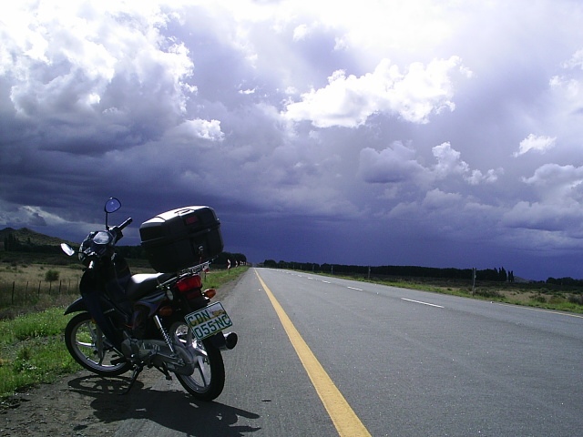 On this trip I had to drive trough some heavy showers for 60 miles.