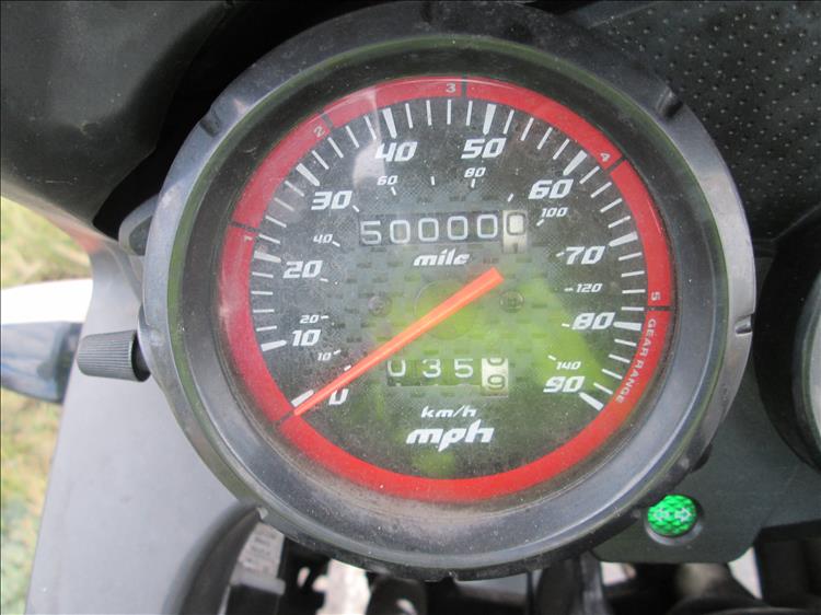 CBF 125 speedometer showing 50,000 miles
