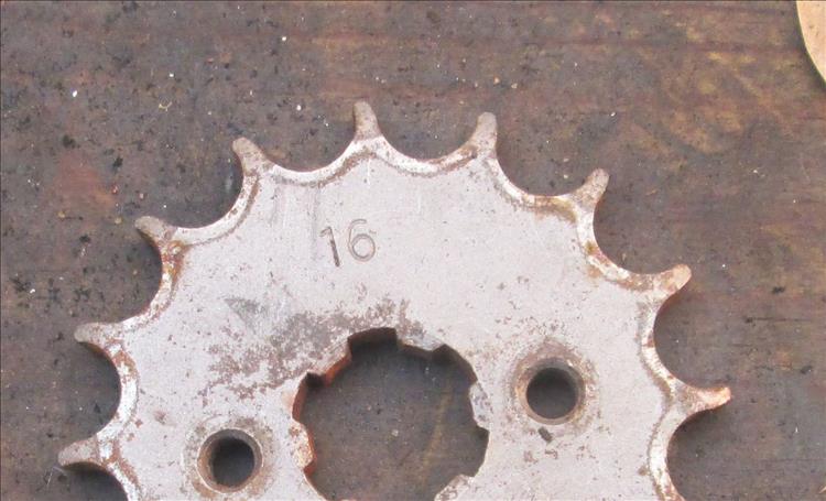 A worn sprocket starting to get the saw-tooth look