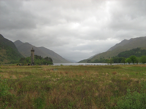 The Glenfinnan Bonny Prince Charlie monument at Glenfinnan