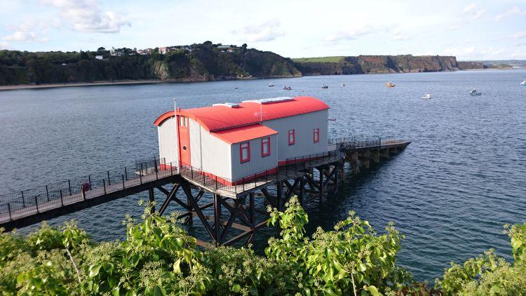 An old lifeboat house that has been converted to a modern, unusual and interesting dwelling