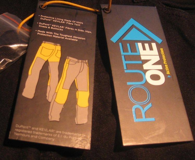 The labels that came with the pants show the kevlar protection is only in certain areas