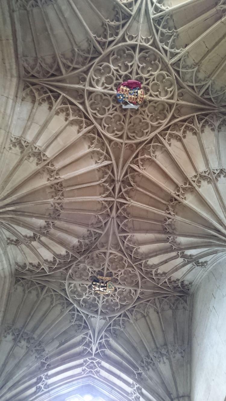 Glorious fan vaulting in the ceiling, complex and detailed