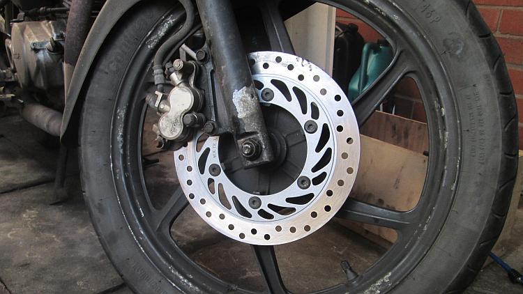 The new disc fitted to Ren's CBF 125