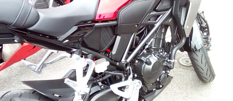 The side view of the CB300R but the image is a little over exposed