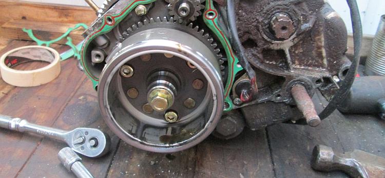 The flywheel on the engine that refuses to budge