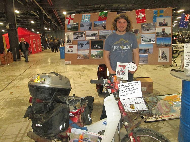 Ed March and his C90 at the Manchester Bike Show