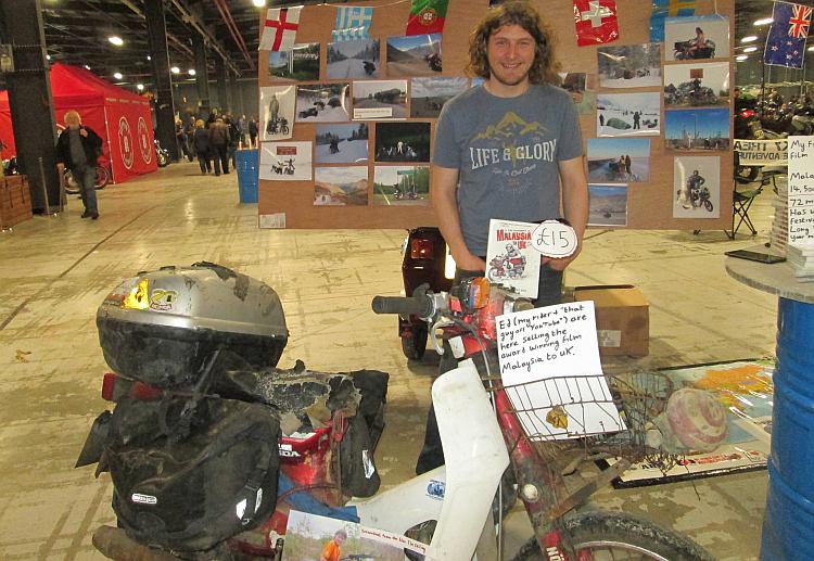 Ed March and his long suffering C90 at a show in Manchester