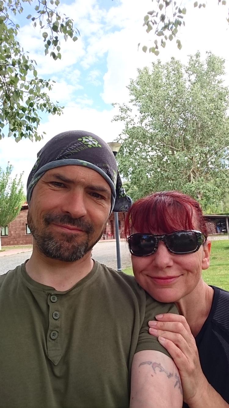 Sharon and Ren in a selfie picture at the campsite