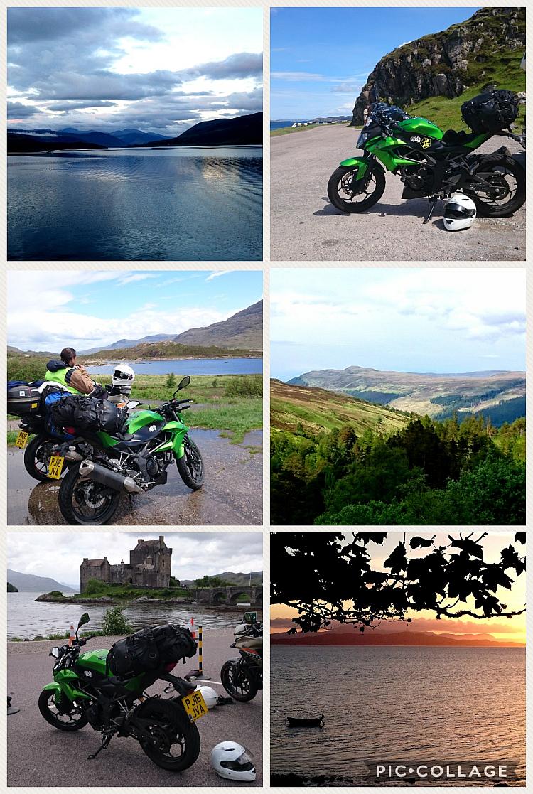 A montage of fabulous motorcycle adventure images from Sharon