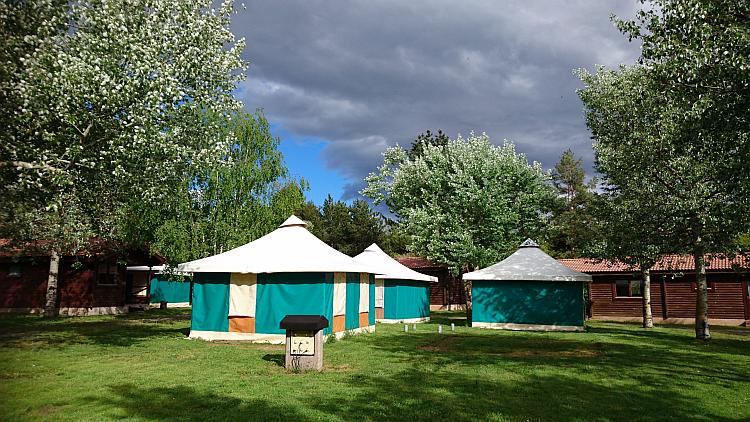 2 smart and coloured safari style tents are available at the campsite