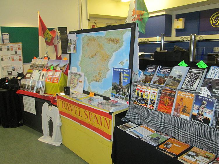 Duncan sells books and has a travelling stall complete with stands and maps