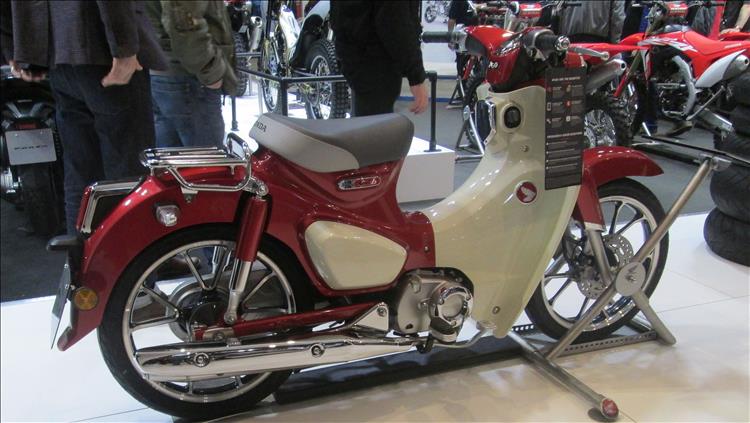 The all new C125 Honda Cub at this year's NEC bike show