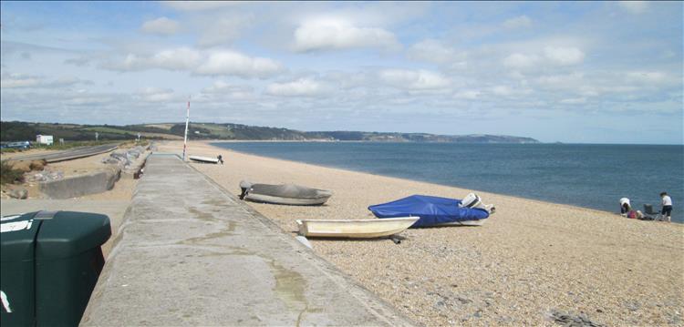The long beach at Slapton Sands, used for D-Day landing practice