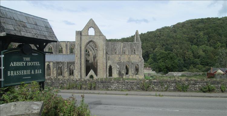 Tintern Abbey, ruins of the old abbey still standing