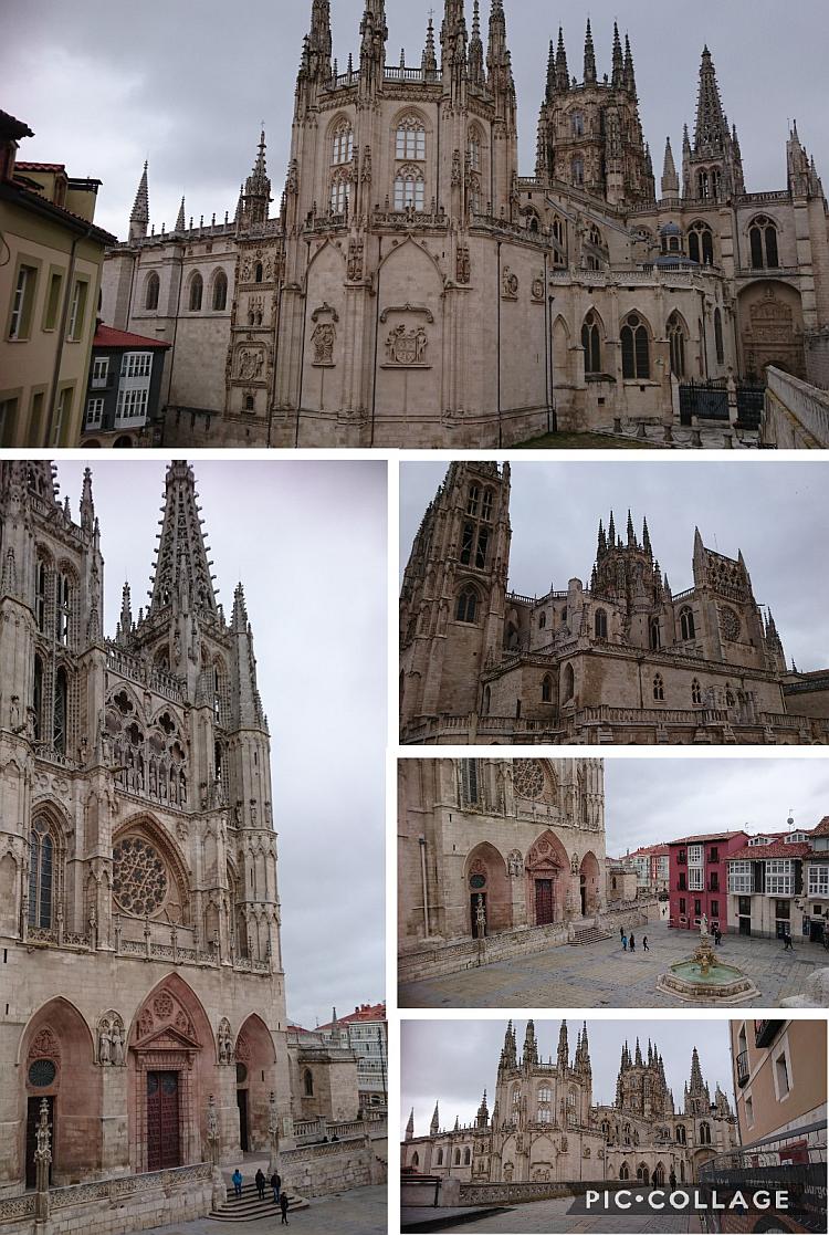 Burgos Cathedral from different angles and places. It is a huge sprawling complex
