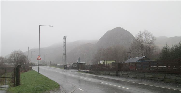 the town of Blaenau Ffestiniog is very grey and very very wet