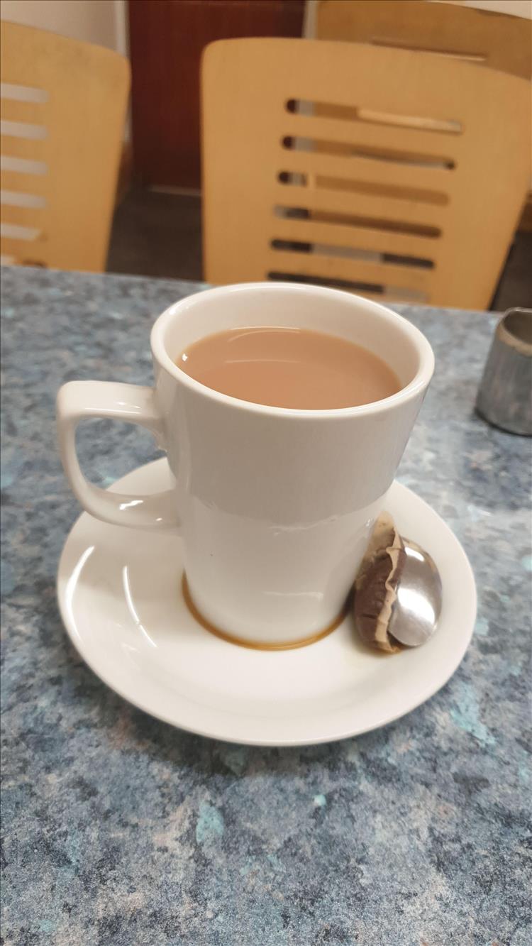 A cup of tea on a table