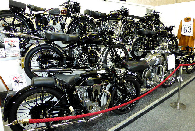 classic and vintage motorcycles on display