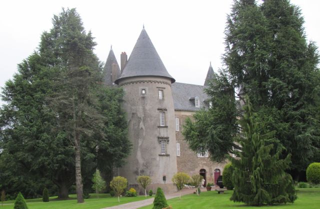 Château de Leychoisier complete with pointed spires, turrets and grounds