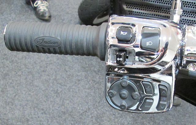 complex left hand switch gear on the indian chieftain