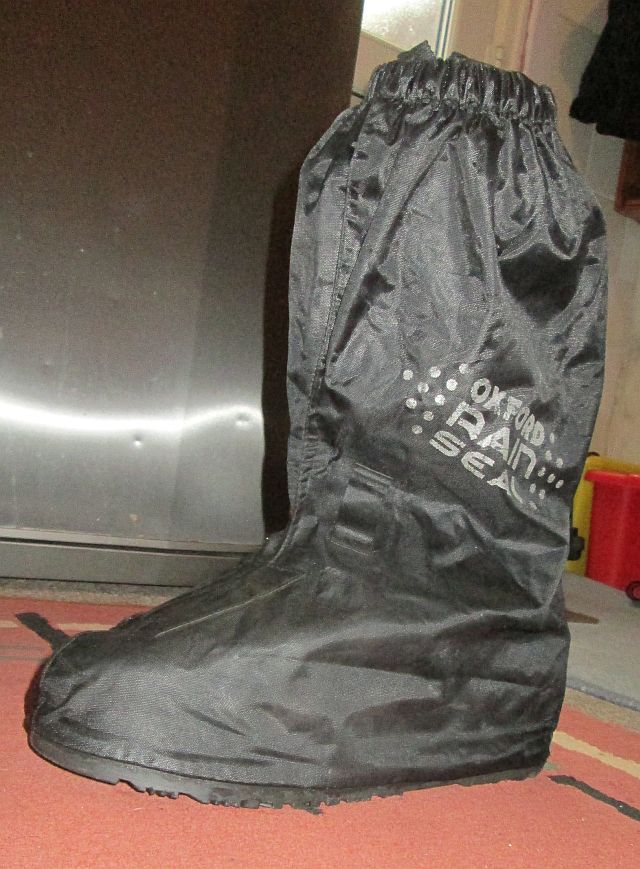 oxford's rain seal overboots pictured over a boot