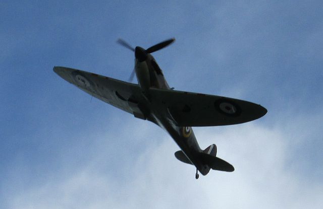 spitfire plane from underneath