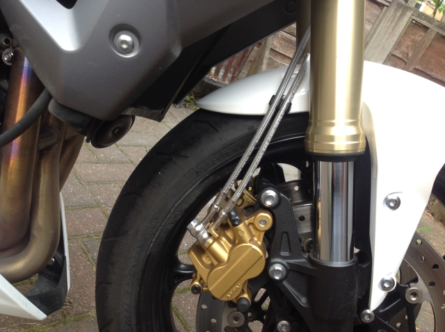 triumph street triple r front brake and exhausts
