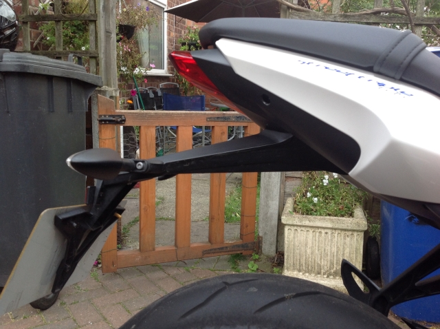 tail unit on the street triple r is spindly and wobbly