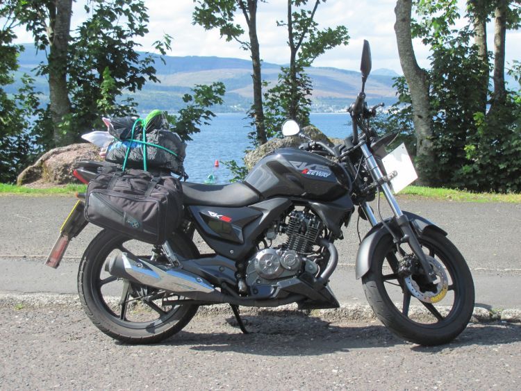 Sharon's keeway rks 125 now with 9000 miles on the clock