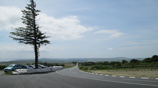 downhill from creg ny baa, the road runs long and straight for a while.