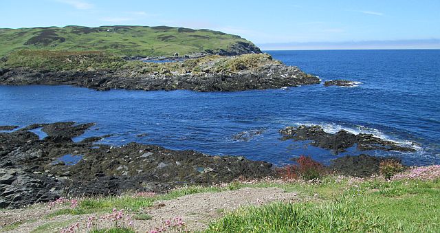 rocky shores and the calf of man but no seal or basking sharks