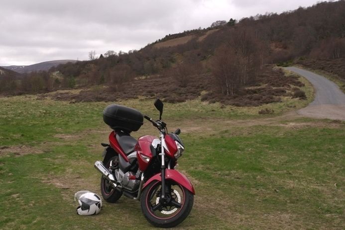 the newly purchased inazuma in the scottish countryside, Rory's first trip