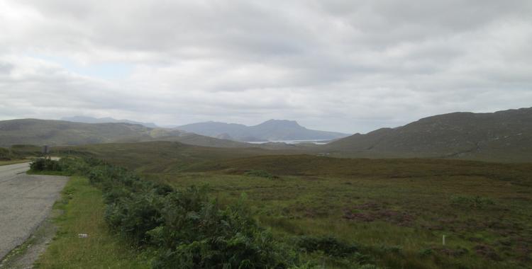 Views across Highland mountains and Lochs near Ullapool