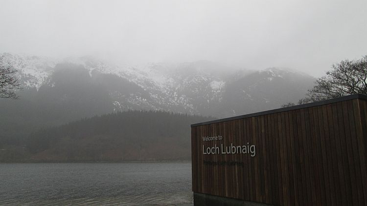 loch lubnaig in the mist, snow, rain and harsh conditions