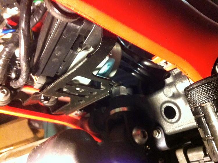The ABS bracket with mounting points hidden deem within the subframe