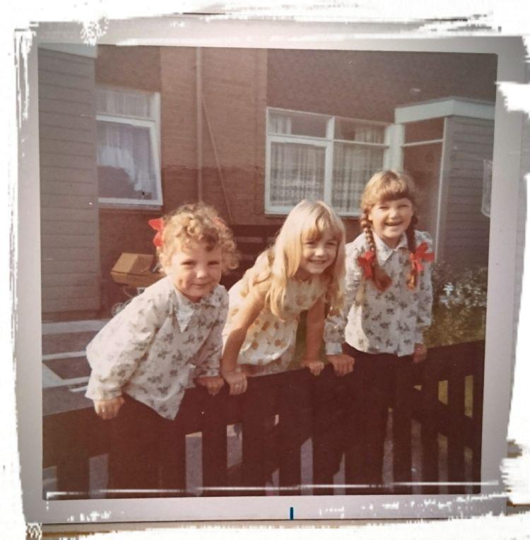 Sharon, her friend and her sister when they were all young children