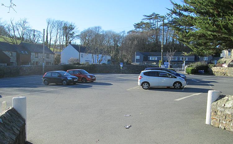 An almost empty car park at Charlestown near St Austell