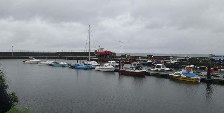 Boats and fishing gear around the harbour in Helmsdale