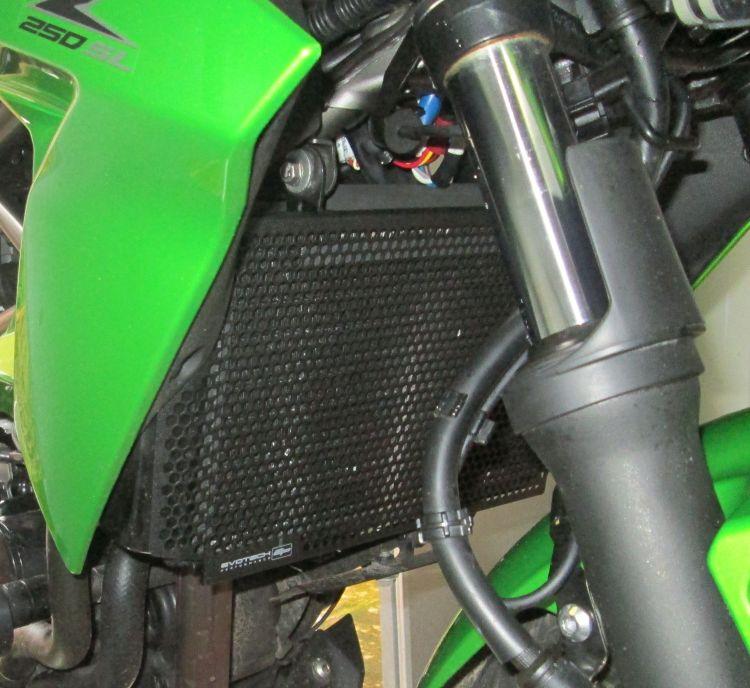 The fitted guard on Sharon's Z250SL