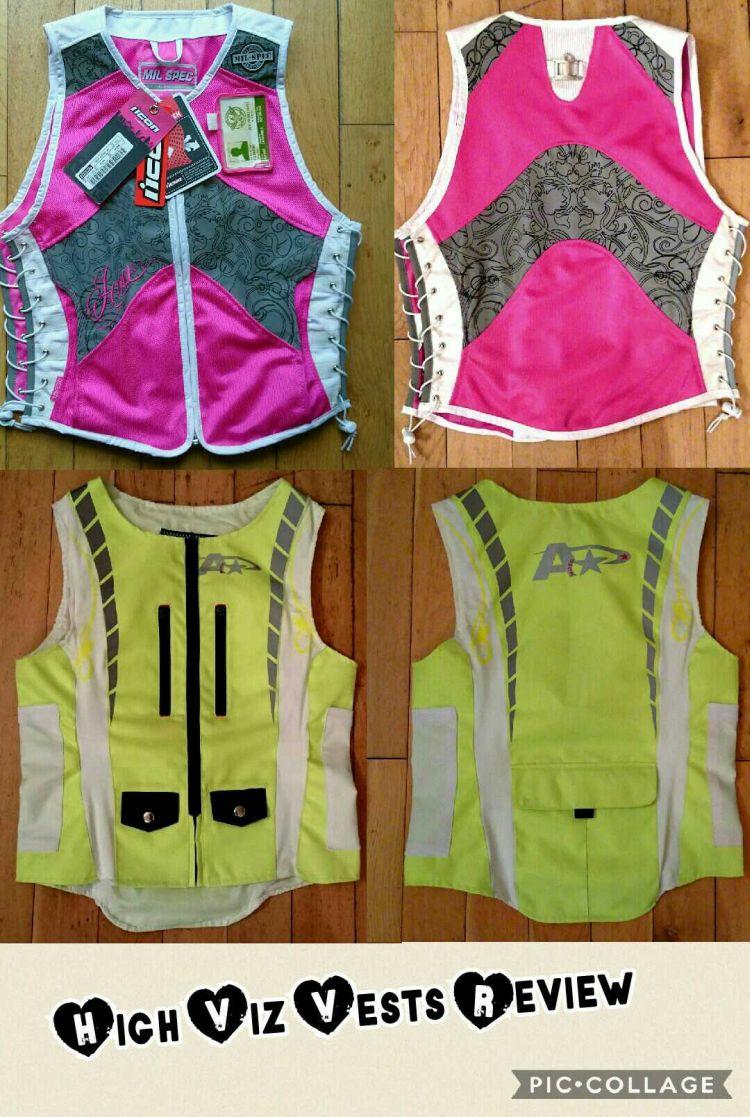 front and back of the icon mil-spec and moto star ladies high viz jackets