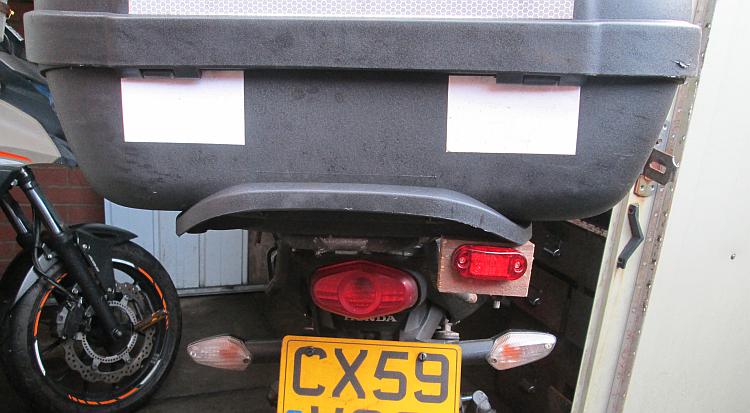 The new LED light fitted to the rear of Ren's 125