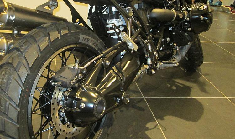 The shaft paralever system on a BMW motorcycle