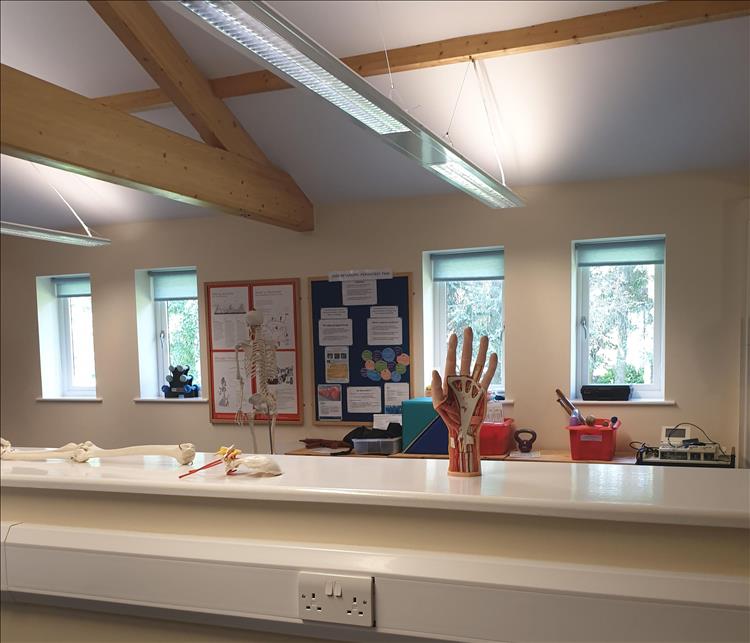 A smart reception desk and equipment at the centre in Harrogate