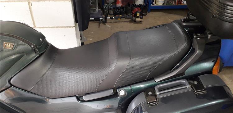 The new seat fitted to the Pan. Smart yet subtle, not obvious