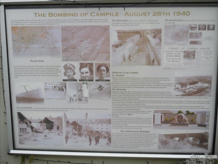 A information board explaining all about the Bombing