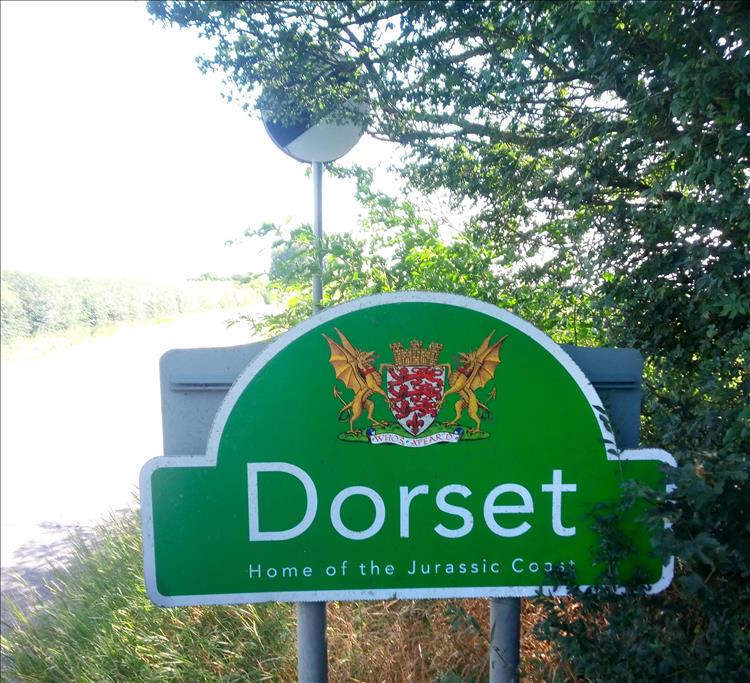 The Dorset sign complete with a coat of arms