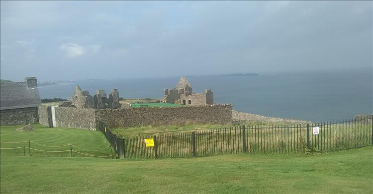 The small remains of a castle by the sea at Dunluce