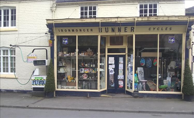 The ironmonger's shop sells almost everything, including petrol and diesel from the old pumps outside