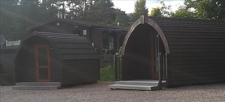 A typical pod is a wooden thing, half shed half tent
